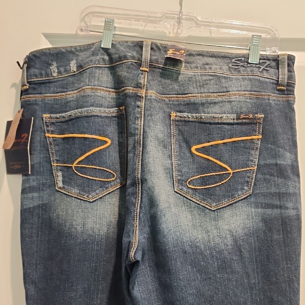 NWT Seven7 Indigo Flare Jeans SIZE 16 - Picture 7 of 15